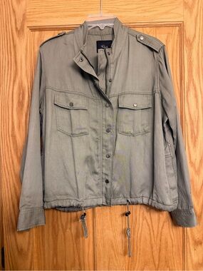 Rails Green Tencel Utility Jacket Women's Drawstring Military Style size Medium